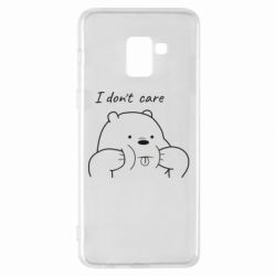 Чехол для Samsung A8+ 2018 I don't care white - PrintSalon