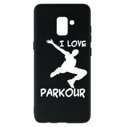 Чехол для Samsung A8+ 2018 I love parkour - PrintSalon