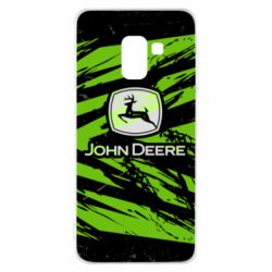Чохол для Samsung A8 2018 John Deere and green background - PrintSalon