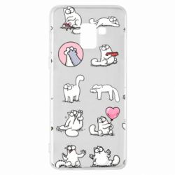 Чохол для Samsung A8+ 2018 Кот Саймона емоції - PrintSalon