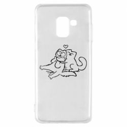 Чехол для Samsung A8 2018 Кот Саймона Любовь - PrintSalon