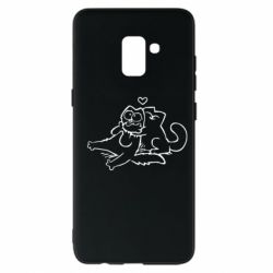 Чехол для Samsung A8+ 2018 Кот Саймона Любовь - PrintSalon