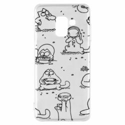 Чохол для Samsung A8 2018 Кіт Саймона - PrintSalon