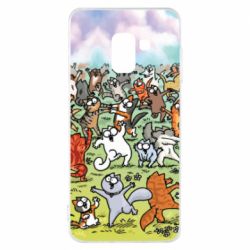 Чохол для Samsung A8 2018 Коти танцюють - PrintSalon