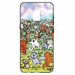 Чохол для Samsung A8+ 2018 Коти танцюють - PrintSalon