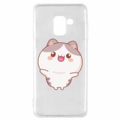 Чехол для Samsung A8 2018 Котик обнимает тебя - PrintSalon