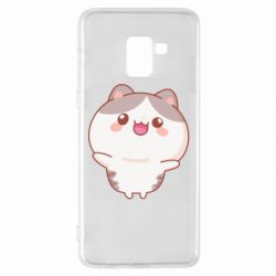 Чехол для Samsung A8+ 2018 Котик обнимает тебя - PrintSalon