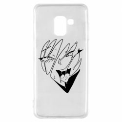 Чохол для Samsung A8 2018 Липке Ахегао