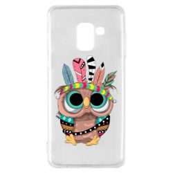 Чехол для Samsung A8 2018 Little owl with feathers