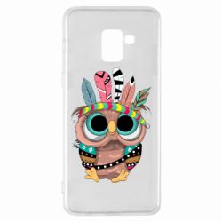 Чехол для Samsung A8+ 2018 Little owl with feathers - PrintSalon