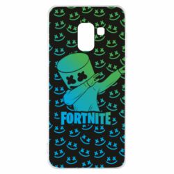 Чехол для Samsung A8 2018 Marshmello Fortnite Dab Neon