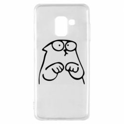 Чехол для Samsung A8 2018 Милый Кот Саймона - PrintSalon