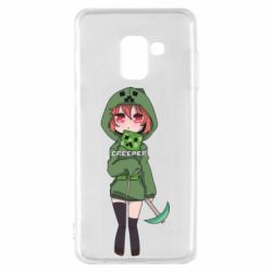 Чехол для Samsung A8 2018 Minecraft anime - PrintSalon