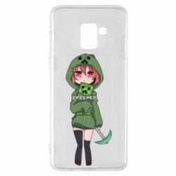 Чехол для Samsung A8+ 2018 Minecraft anime - PrintSalon