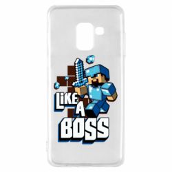 Чехол для Samsung A8 2018 Minecraft Like a Boss - PrintSalon