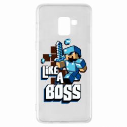 Чехол для Samsung A8+ 2018 Minecraft Like a Boss - PrintSalon