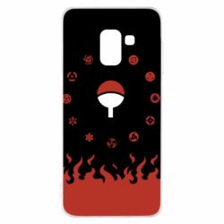Чехол для Samsung A8 2018 Naruto Sasuke Uchiha Sharingan - PrintSalon