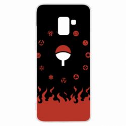 Чехол для Samsung A8+ 2018 Naruto Sasuke Uchiha Sharingan - PrintSalon