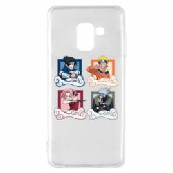 Чехол для Samsung A8 2018 Naruto team 7 in action - PrintSalon
