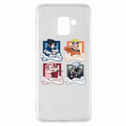 Чехол для Samsung A8+ 2018 Naruto team 7 in action - PrintSalon