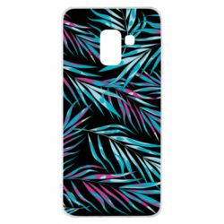 Чохол для Samsung A8 2018 Neon Palm Leaves - PrintSalon