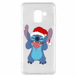 Чехол для Samsung A8 2018 Новогодний Стич - PrintSalon