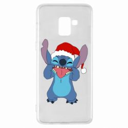 Чехол для Samsung A8+ 2018 Новогодний Стич - PrintSalon