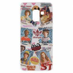 Чехол для Samsung A8 2018 Очень странные дела. Стикеры - PrintSalon
