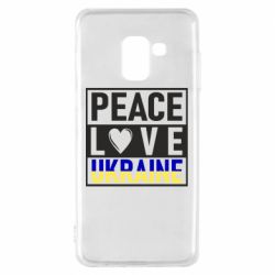 Чехол для Samsung A8 2018 PEACE LOVE UKRAINE