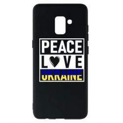 Чехол для Samsung A8+ 2018 PEACE LOVE UKRAINE - PrintSalon