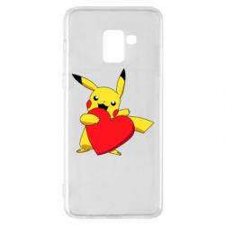 Чехол для Samsung A8+ 2018 Pikachu Heart - PrintSalon
