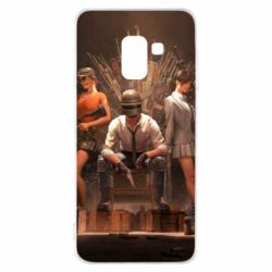 Чехол для Samsung A8 2018 Pubg on the throne - PrintSalon