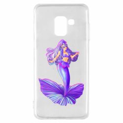 Чехол для Samsung A8 2018 Purple Mermaid Barbie - PrintSalon