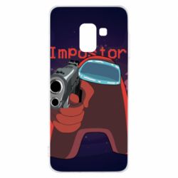 Чохол для Samsung A8 2018 Red With A Gun - PrintSalon