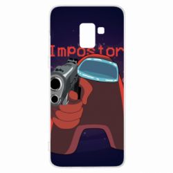Чохол для Samsung A8+ 2018 Red With A Gun - PrintSalon