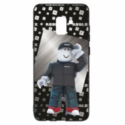 Чохол для Samsung A8+ 2018 Roblox And Metal Logo - PrintSalon