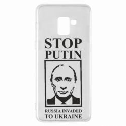 Чехол для Samsung A8+ 2018 RUSSIA INVADED TO UKRAINE - PrintSalon