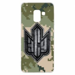 Чехол для Samsung A8 2018 РУССКИЙ ВОЕННЫЙ КОРАБЛЬ ІДІ НА ХУЙ! ВСУ - PrintSalon