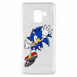 Чехол для Samsung A8 2018 Sonic and the jump - PrintSalon