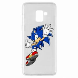 Чехол для Samsung A8+ 2018 Sonic and the jump - PrintSalon
