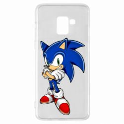 Чехол для Samsung A8+ 2018 Sonic with smile - PrintSalon