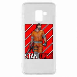 Чехол для Samsung A8+ 2018 Standoff 2 Red Logo - PrintSalon