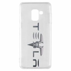 Чехол для Samsung A8 2018 Tesla Car logo