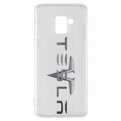 Чехол для Samsung A8+ 2018 Tesla Car logo