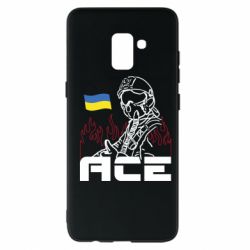 Чехол для Samsung A8+ 2018 Украинский летчик - PrintSalon