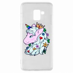 Чехол для Samsung A8+ 2018 Unicorn Princess - PrintSalon