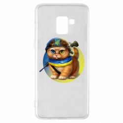 Чехол для Samsung A8+ 2018 Военный котик - PrintSalon