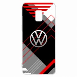 Чехол для Samsung A8+ 2018 Volkswagen logo and abstraction - PrintSalon