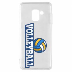Чехол для Samsung A8 2018 Volleyball text and ball - PrintSalon