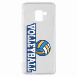 Чехол для Samsung A8+ 2018 Volleyball text and ball - PrintSalon